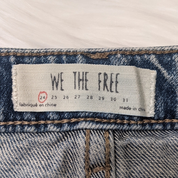 Free People front zip denim mini skirt size 24 - Picture 6 of 8